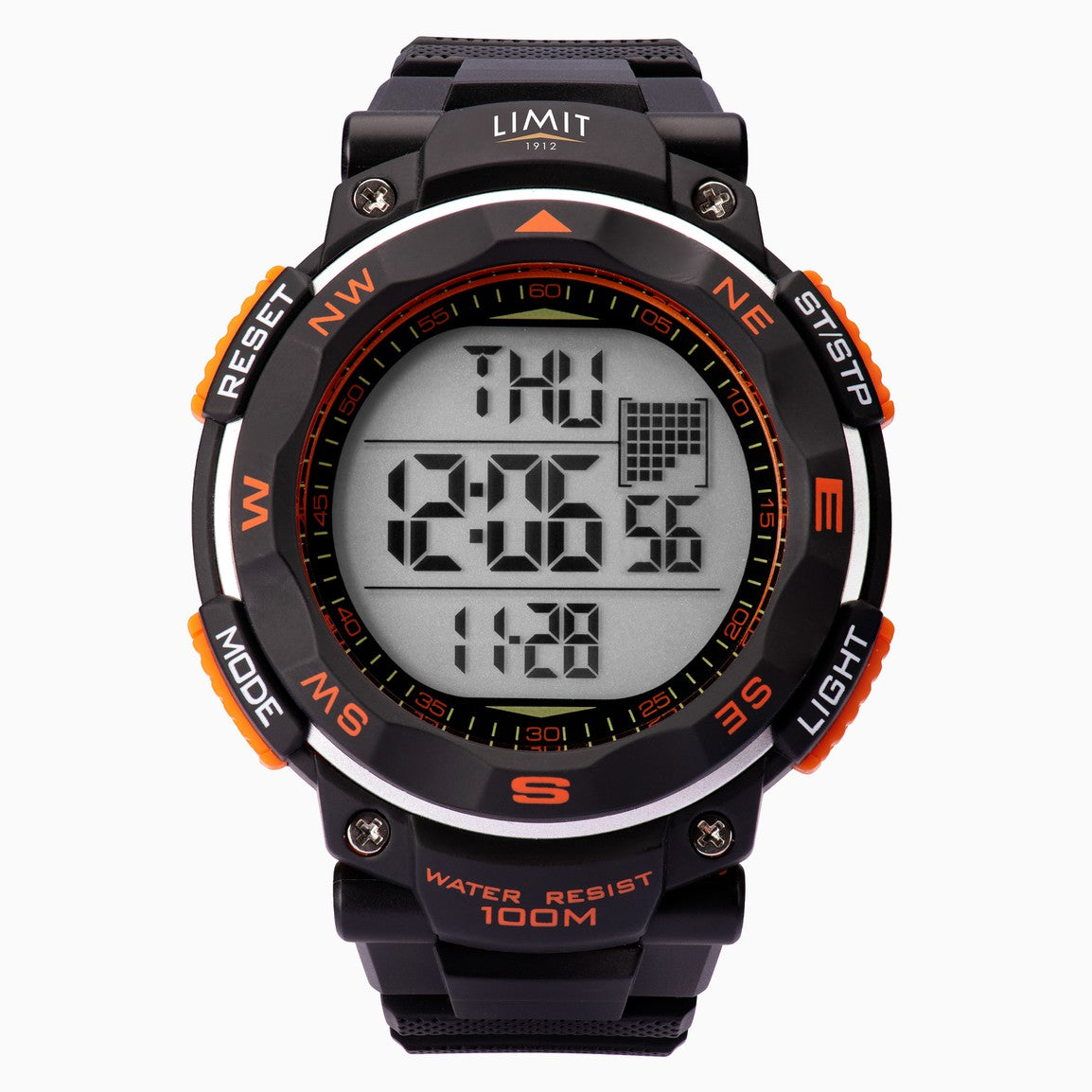 Limit Digital Watch (Black and Orange)